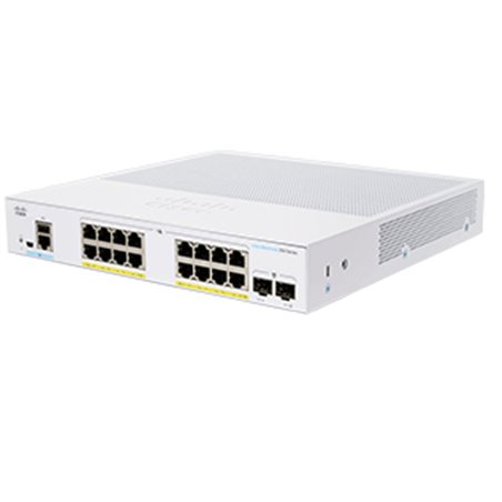Cisco CBS350-16P-E-2G-EU - Managed - L2/L3 - Gigabit Ethernet (10/100/1000) - Rack mounting