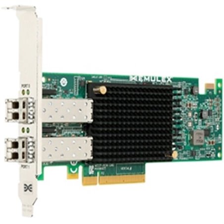 Emulex Broadcom LPE31002-M6 - Internal - Wired - PCI Express - Fiber - 1600 Mbit/s - Black - Green - Grey