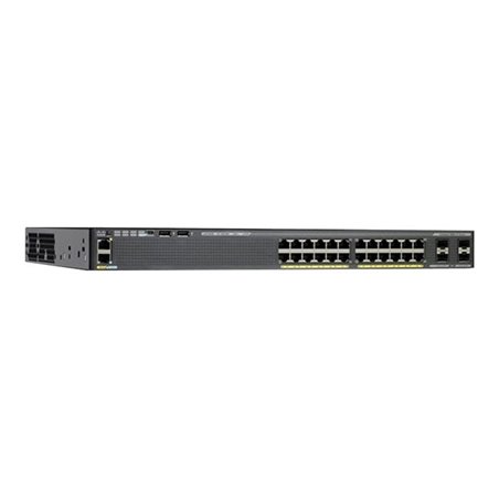 Cisco Catalyst 2960X-24PS-L 24 Ports Manageable Ethernet Switch - 2 Layer Supported - PoE Ports - 1U High - Rack-mountable, Desk