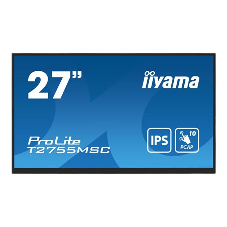 Iiyama 27 IPS Bonded PCAP 10P Touch 1920x1080 Flat Bezel Free Glass Front HDMI - Flat Screen - 68.6 cm