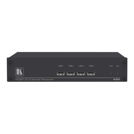 Kramer Electronics LWL-Empfänger mit USB 4K 60 4 2 0mM-SM 692 - Fiber Optic - 10 Gbps