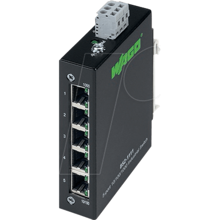 WAGO 5-Port 1000Base-TX Indust.Eco Switch 852-1111 - Switch - 1 Gbps