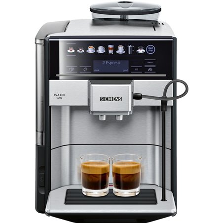 Siemens EQ.6 plus s700 - Espresso machine - 1.7 L - Coffee beans,Ground coffee - Built-in grinder - 1500 W - Black,Grey